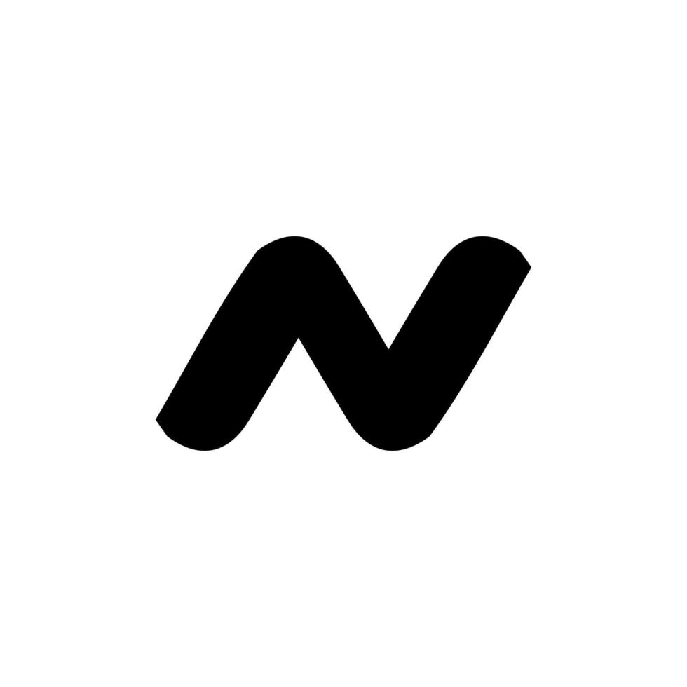 n-Symbol. einfaches hintergrundsymbol des stils n für firmenplakate. n Markenlogo-Designelement. n T-Shirt-Druck. Vektor für Aufkleber.