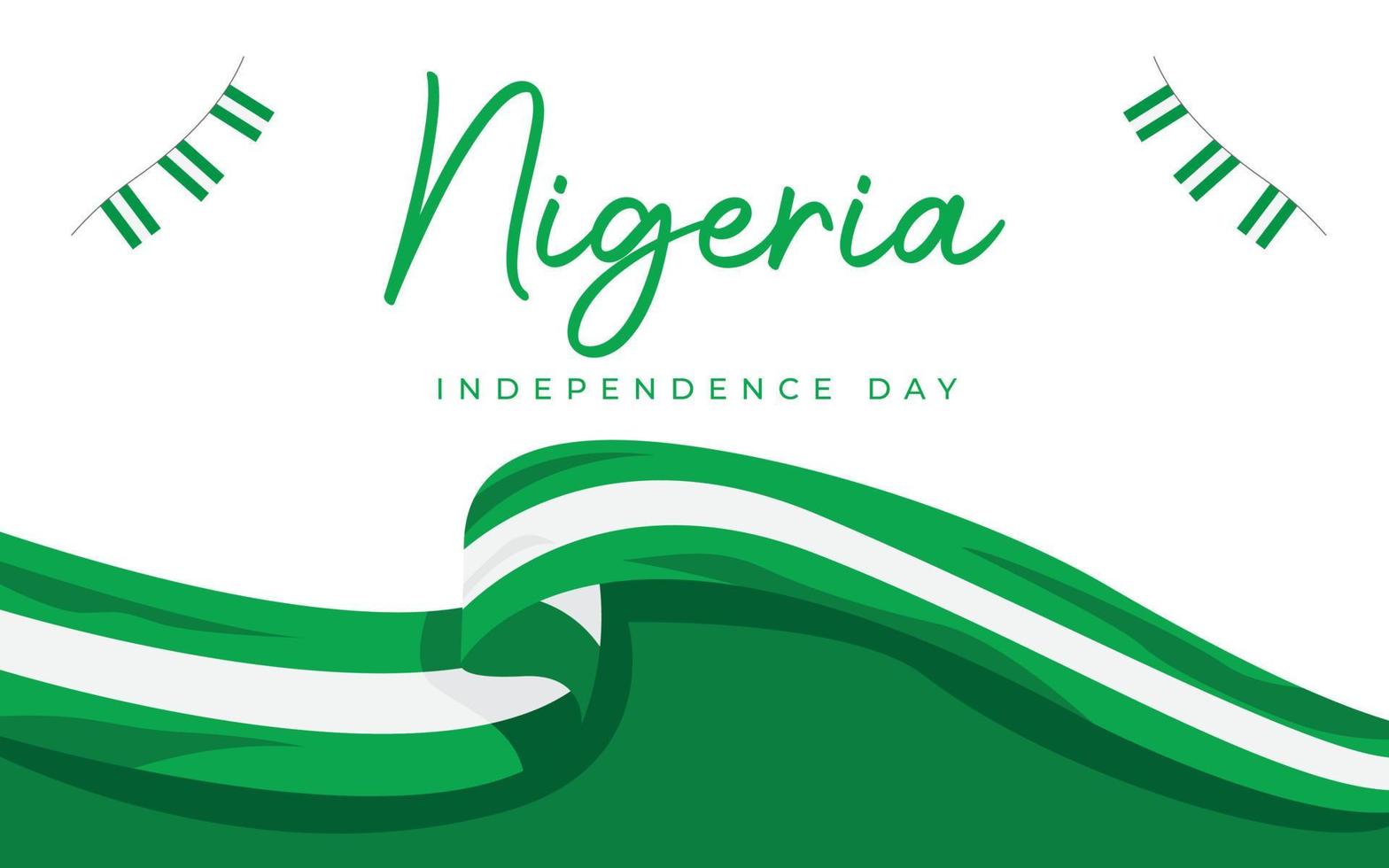 nigeria unabhängigkeitstag banner designvorlage vektor