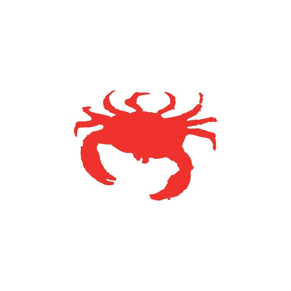 Krabben-Symbol. einfache art meeresprodukte großes verkaufsplakat hintergrundsymbol. Gestaltungselement für das Logo der Krabbenmarke. Krabben-T-Shirt bedrucken. Vektor für Aufkleber.
