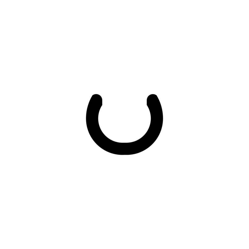 Hufeisen-Symbol. Hintergrundsymbol für Pferdeturniere im einfachen Stil. Hufeisen-Markenlogo-Designelement. Hufeisen-T-Shirt-Druck. Vektor für Aufkleber.
