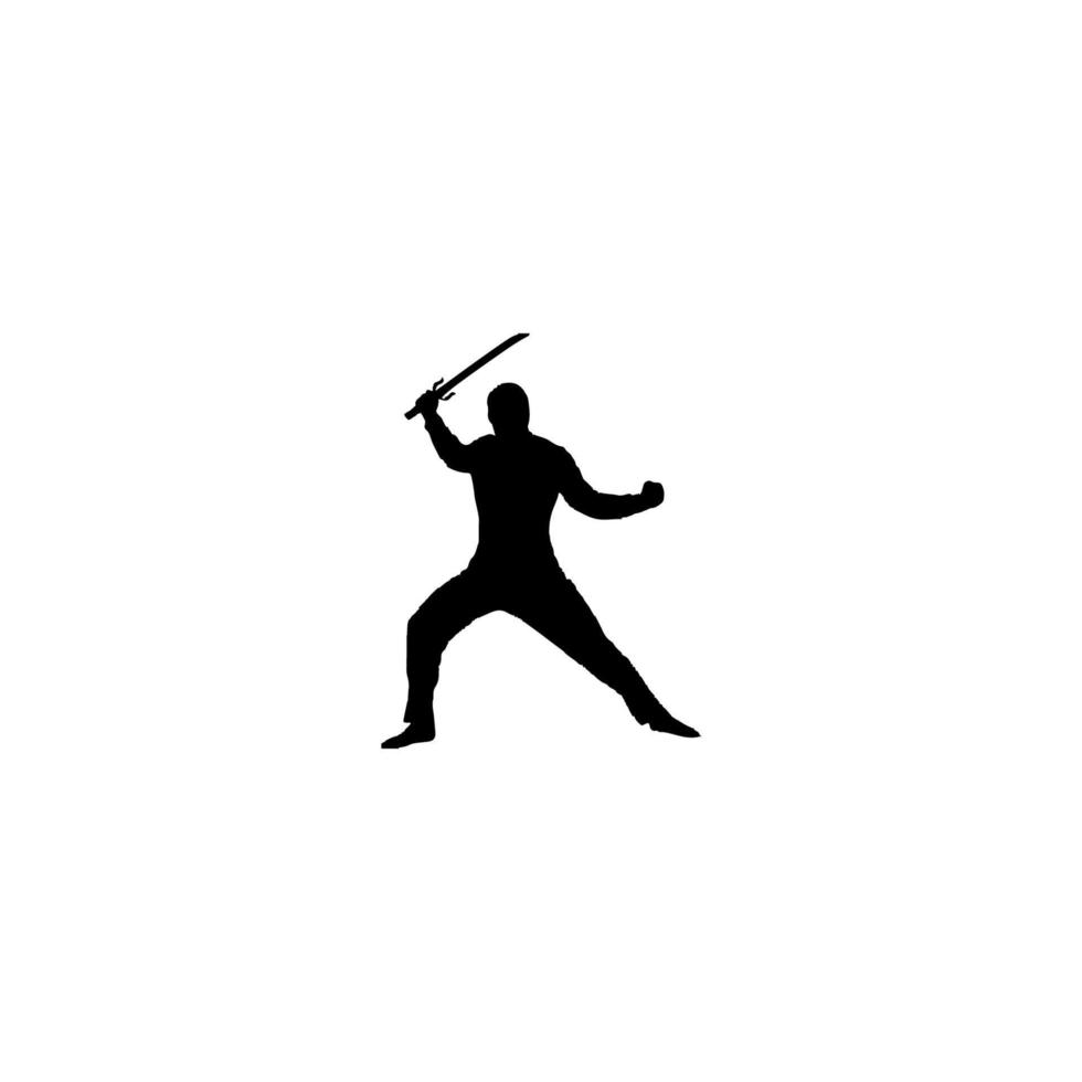 Ninja-Symbol. einfaches Stil-Ninja-Samurai-Poster-Hintergrundsymbol. Ninja-Markenlogo-Designelement. Ninja-T-Shirt bedrucken. Vektor für Aufkleber.