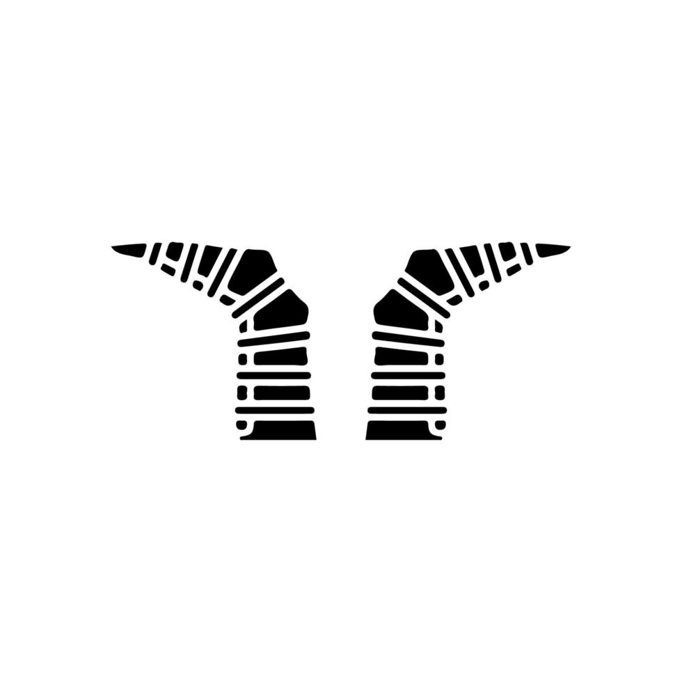 gasell horn ikon. enkel stil natur bevarande förening affisch bakgrund symbol. gasell horn varumärke logotyp design element. gasell horn t-shirt utskrift. vektor för klistermärke.