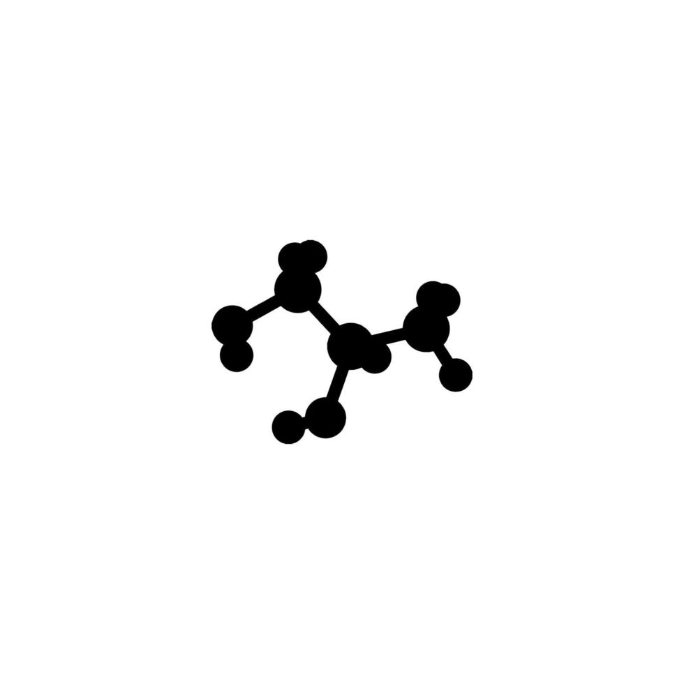 Molekül-Symbol. Hintergrundsymbol für chemische Wissenschaft im einfachen Stil. Design-Element für das Molekül-Markenlogo. Molekül-T-Shirt-Druck. Vektor für Aufkleber.