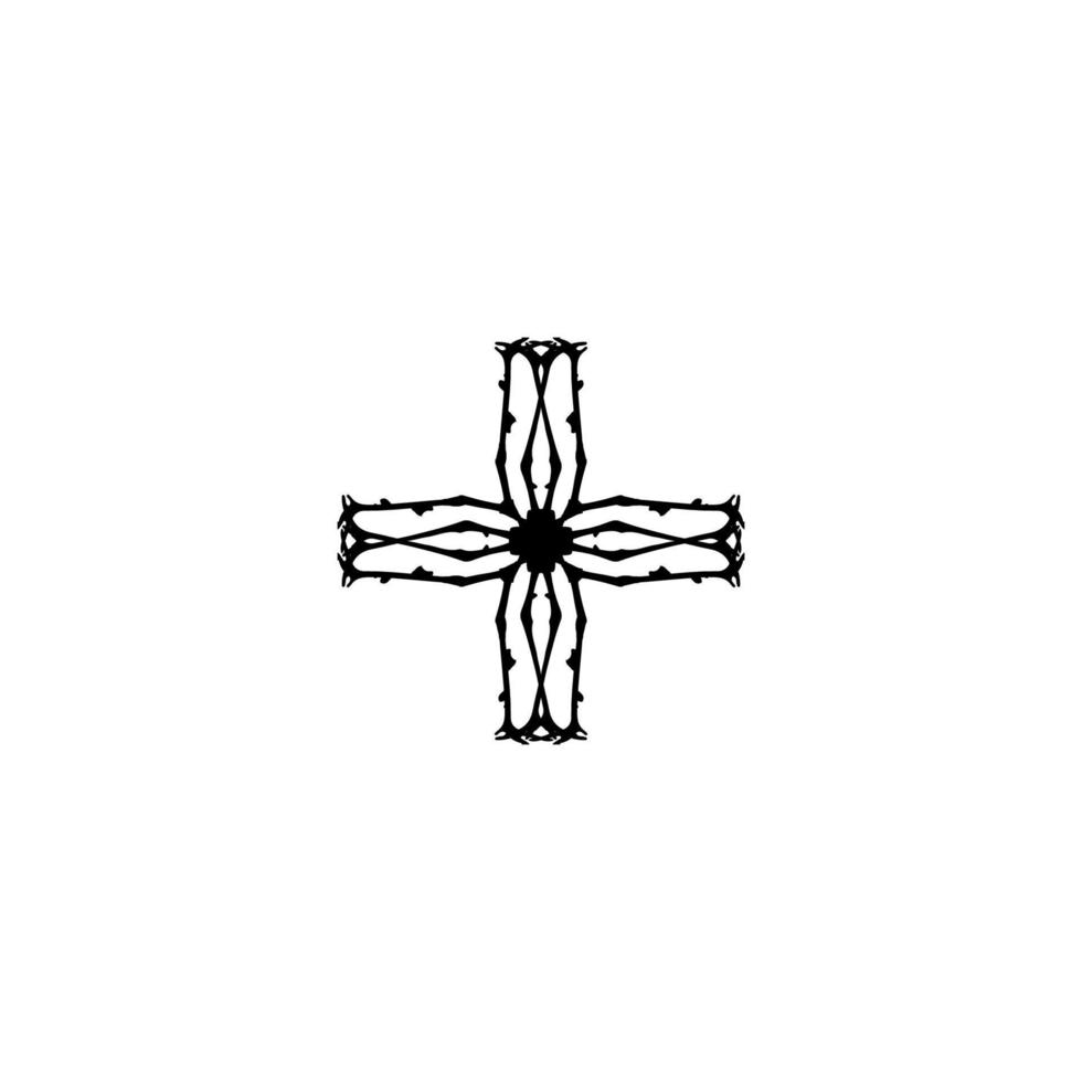 Kreuz-Symbol. einfaches stil-christliches religionsfeiertagsplakat-hintergrundsymbol. Designelement für das Markenlogo der christlichen Religion. Kreuz-T-Shirt-Druck. Vektor für Aufkleber.