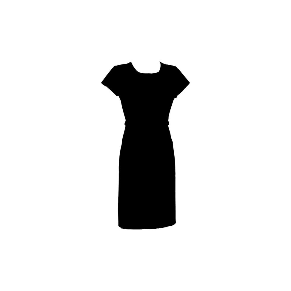 Frau Kleid Symbol. einfache Art Hochzeitskleid mieten Poster Hintergrundsymbol. Frauenkleid Markenlogo Gestaltungselement. Frauenkleid T-Shirt bedrucken. Vektor für Aufkleber.