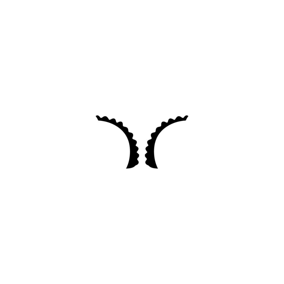 Teufelshorn-Symbol. einfaches stilplakathintergrundsymbol der frohen weihnachten. Markenlogo-Designelement. Teufelshorn T-Shirt bedrucken. Vektor für Aufkleber.