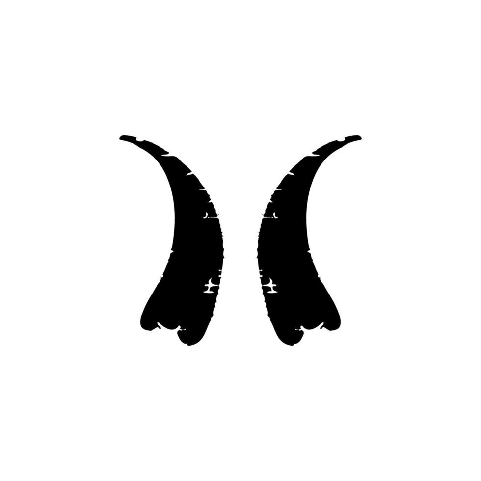 Teufelshorn-Symbol. einfaches stilplakathintergrundsymbol der frohen weihnachten. Markenlogo-Designelement. Teufelshorn T-Shirt bedrucken. Vektor für Aufkleber.
