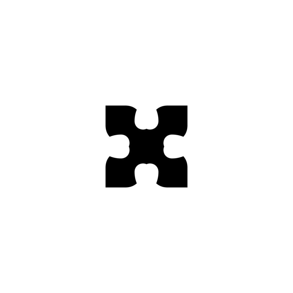 Puzzle-Symbol. einfaches Stil-Business-Strategie-Poster-Hintergrundsymbol. Puzzle-Markenlogo-Designelement. Puzzle-T-Shirt-Druck. Vektor für Aufkleber.