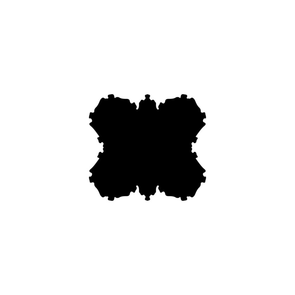 Rorschach-Testsymbol. einfaches Rorschach-Test-Hintergrundsymbol. Markenlogo-Designelement. rorschach test t-shirt bedrucken. Vektor für Aufkleber.