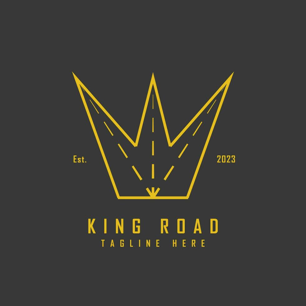 King Crown Retro-Icon-Logo-Design, saubere minimalistische Eleganz. isolierter Hintergrund vektor