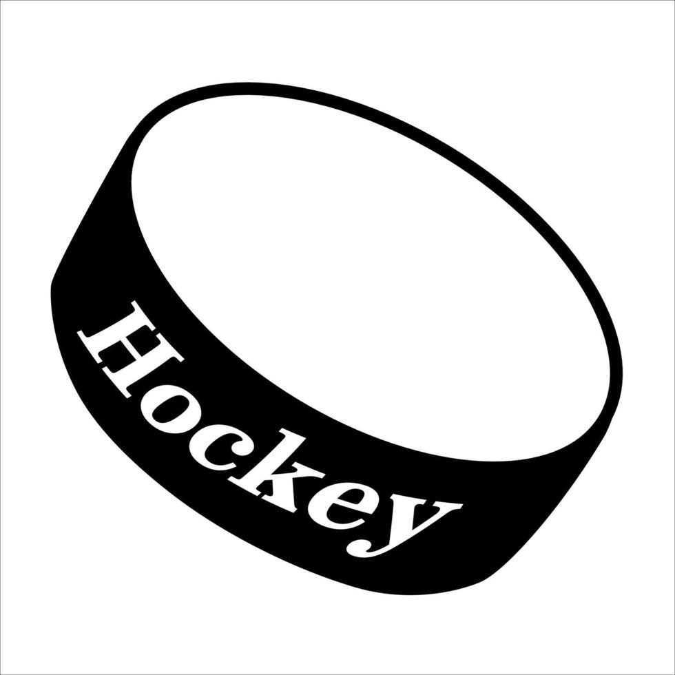 klassisches Hockey-Puck-Element einfacher Linienstil vektor