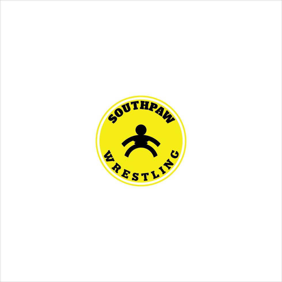 wrestling vantage logo design neue konzeptidee. Wrestling-Logo-Vorlage, Wrestling-Sport-Silhouette-Logo-Vorlage vektor