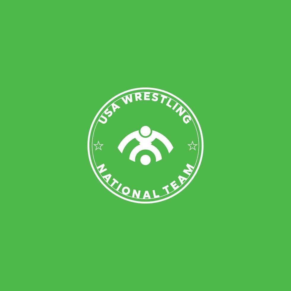 wrestling vantage logo design neue konzeptidee. Wrestling-Logo-Vorlage, Wrestling-Sport-Silhouette-Logo-Vorlage vektor