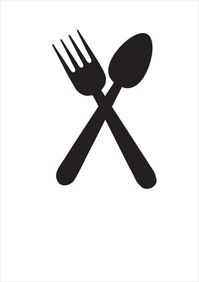 sked och gaffel vektor illustration. lämplig för befordran av mat företag