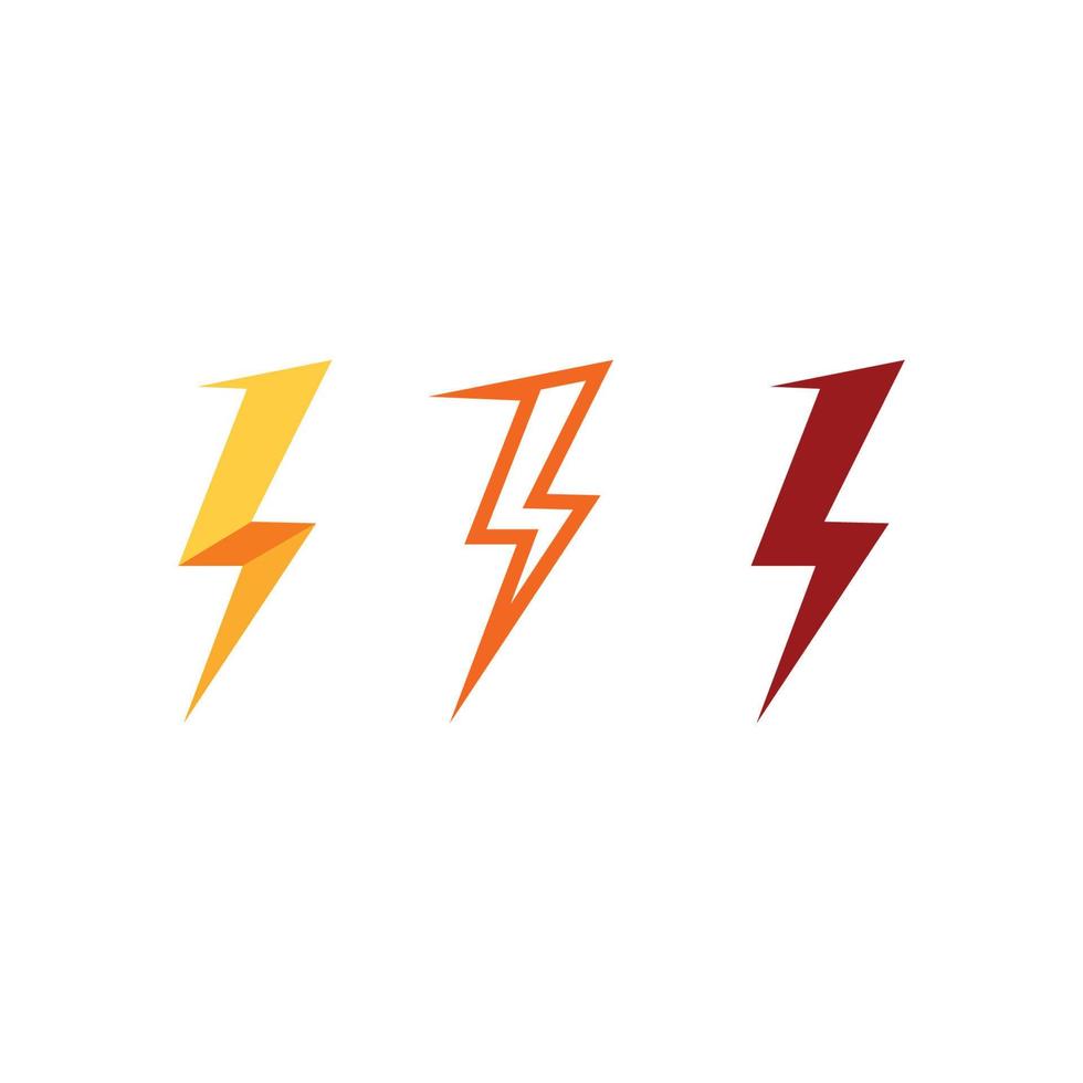 blixt elektrisk logotyp vektor ikon uppsättning illustration design mall. bult energi icon.electric logotyp blixt vektor bult