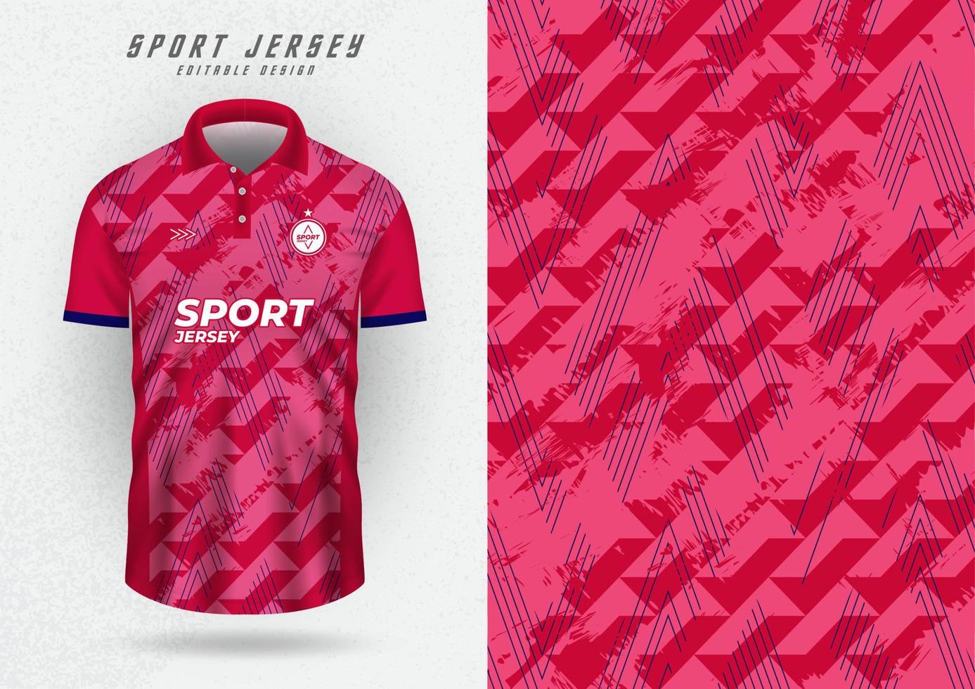 Mockup-Hintergrund für Sport-Trikot-Fußball, der Rennrosa läuft vektor