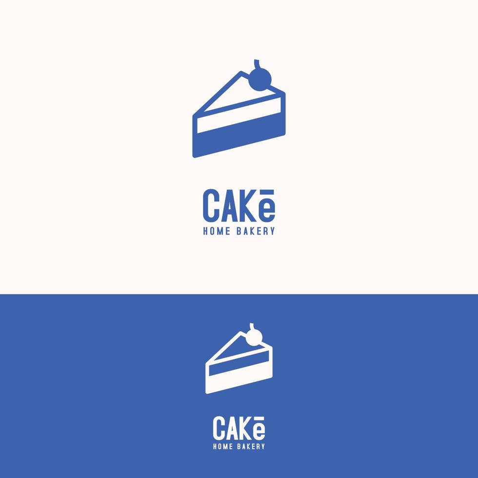 elegante Logo-Vorlage für süße Kuchen vektor