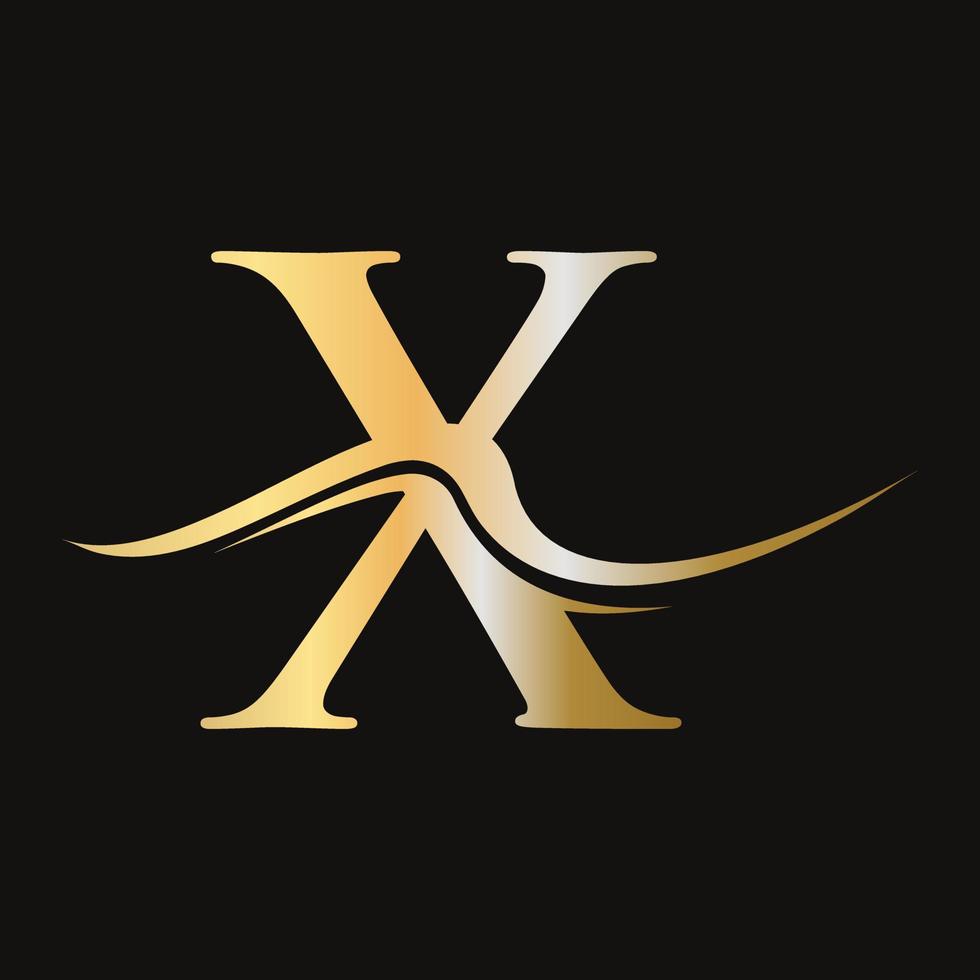 Buchstabe x Logo-Design-Vorlage Luxus und elegantes Design vektor
