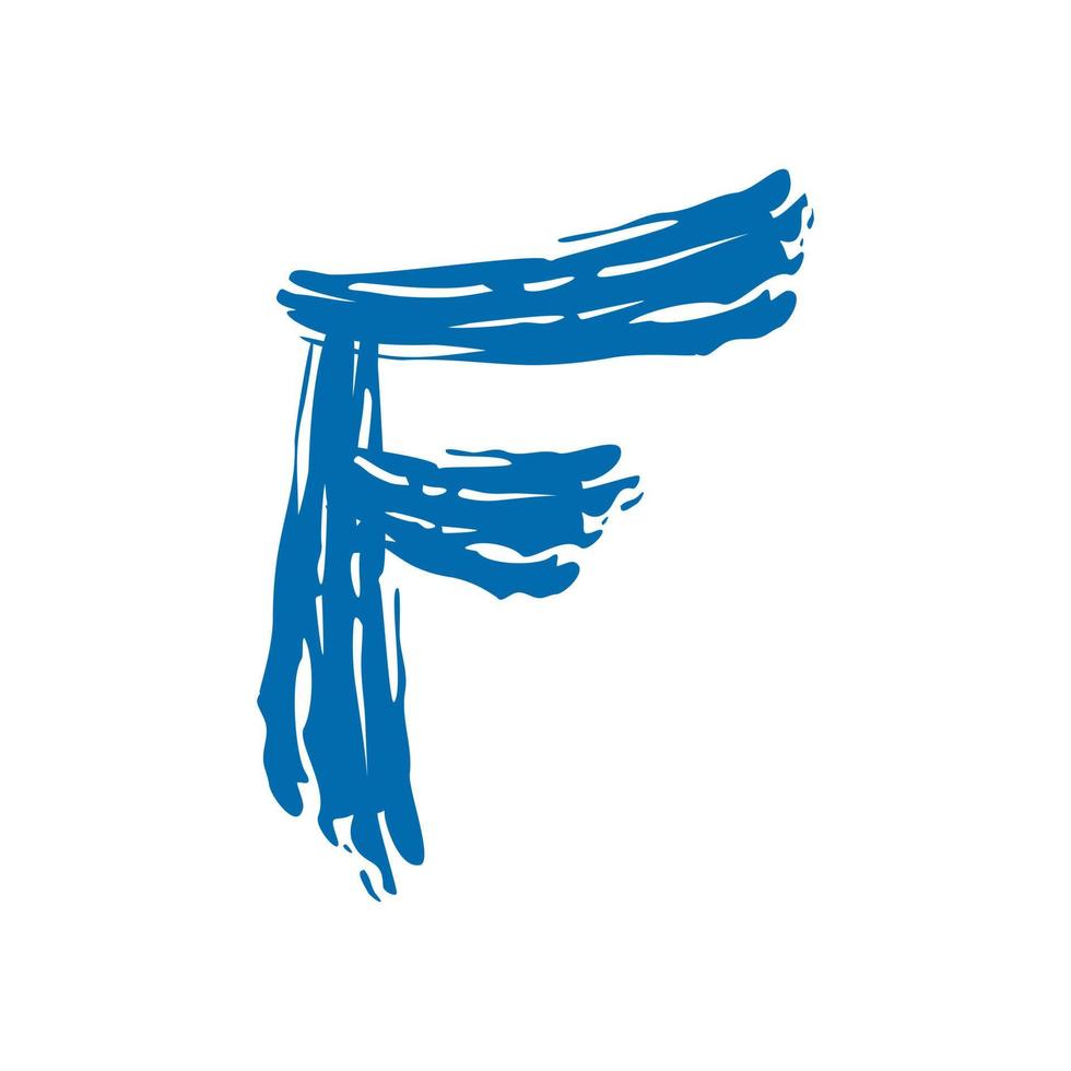 första f stänk vatten logotyp vektor