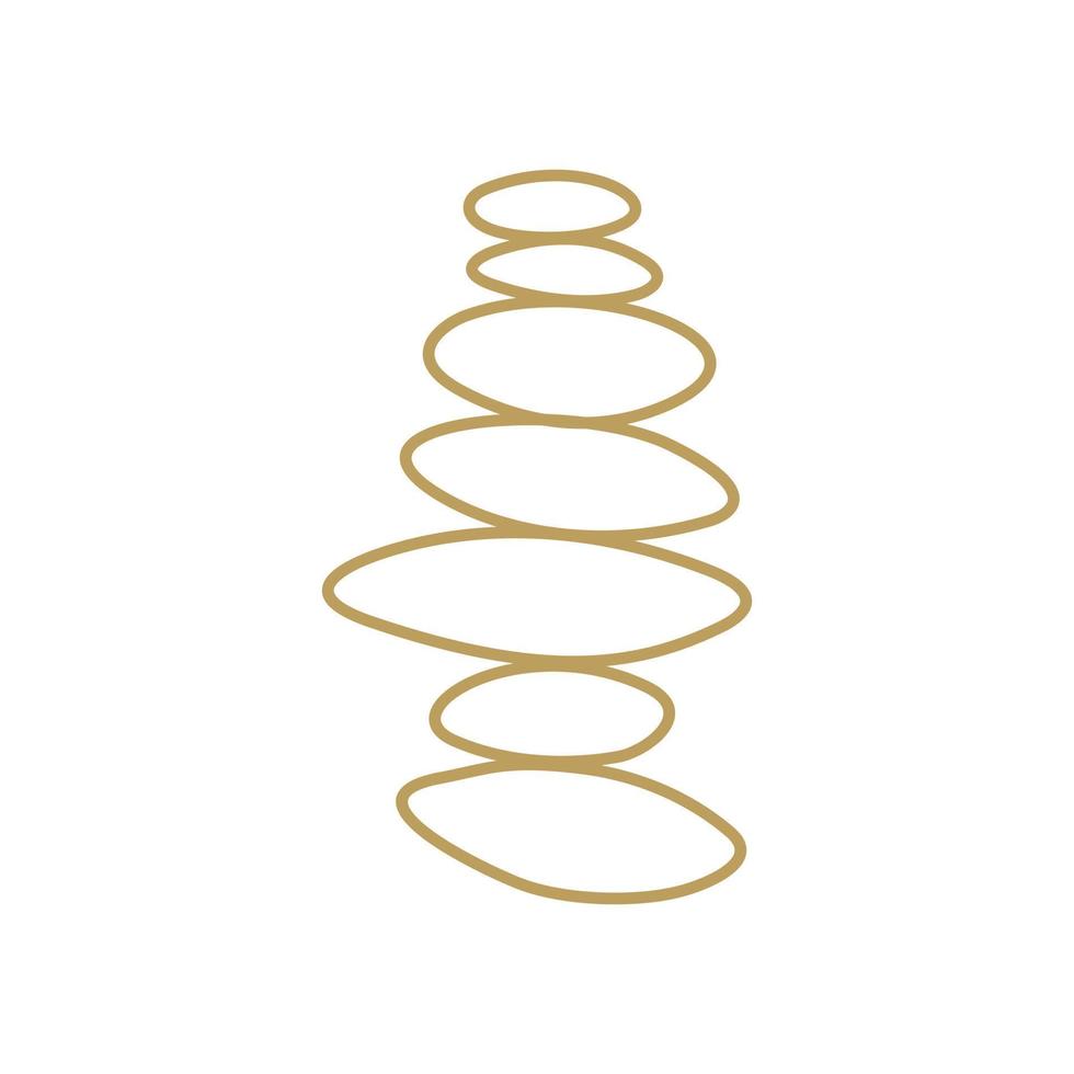guld sten balans logotyp vektor