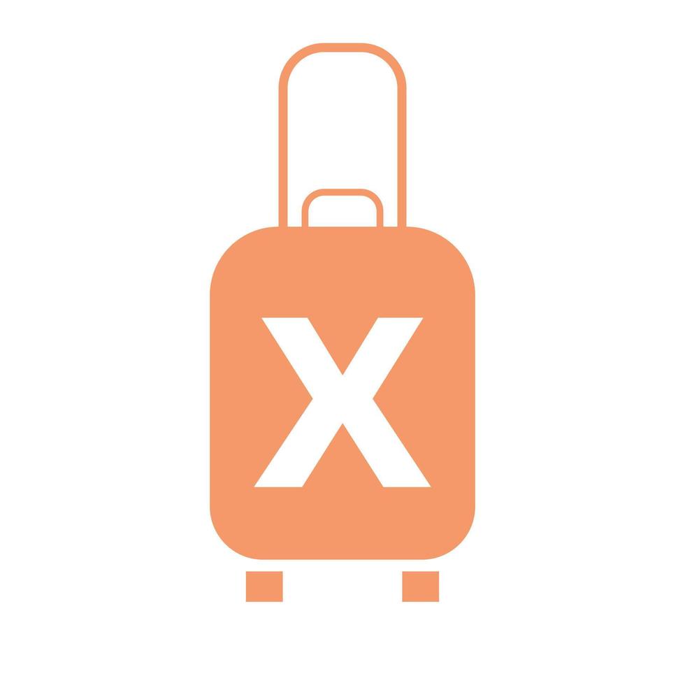 buchstabe x reiselogo. reisetasche urlaubsflugzeug mit tasche tour und tourismusunternehmen logo vektor