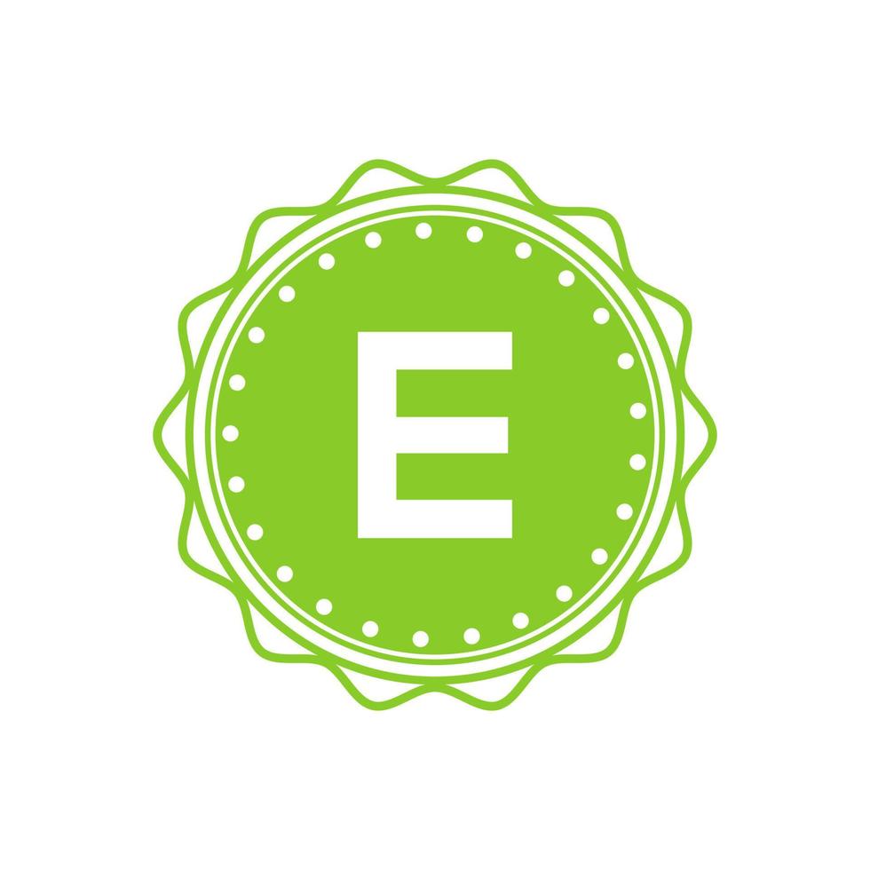 brev emblem e logotyp identitet för restaurang vektor