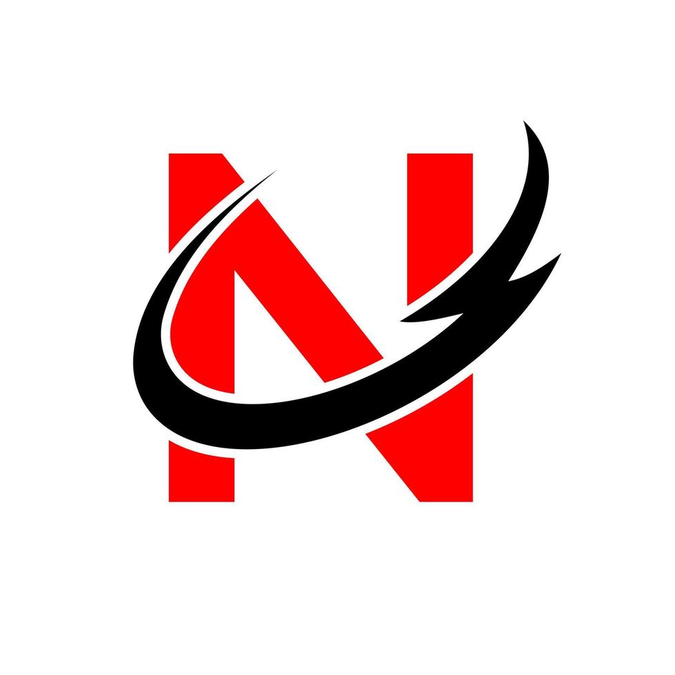 brev n logotyp design vektor mall
