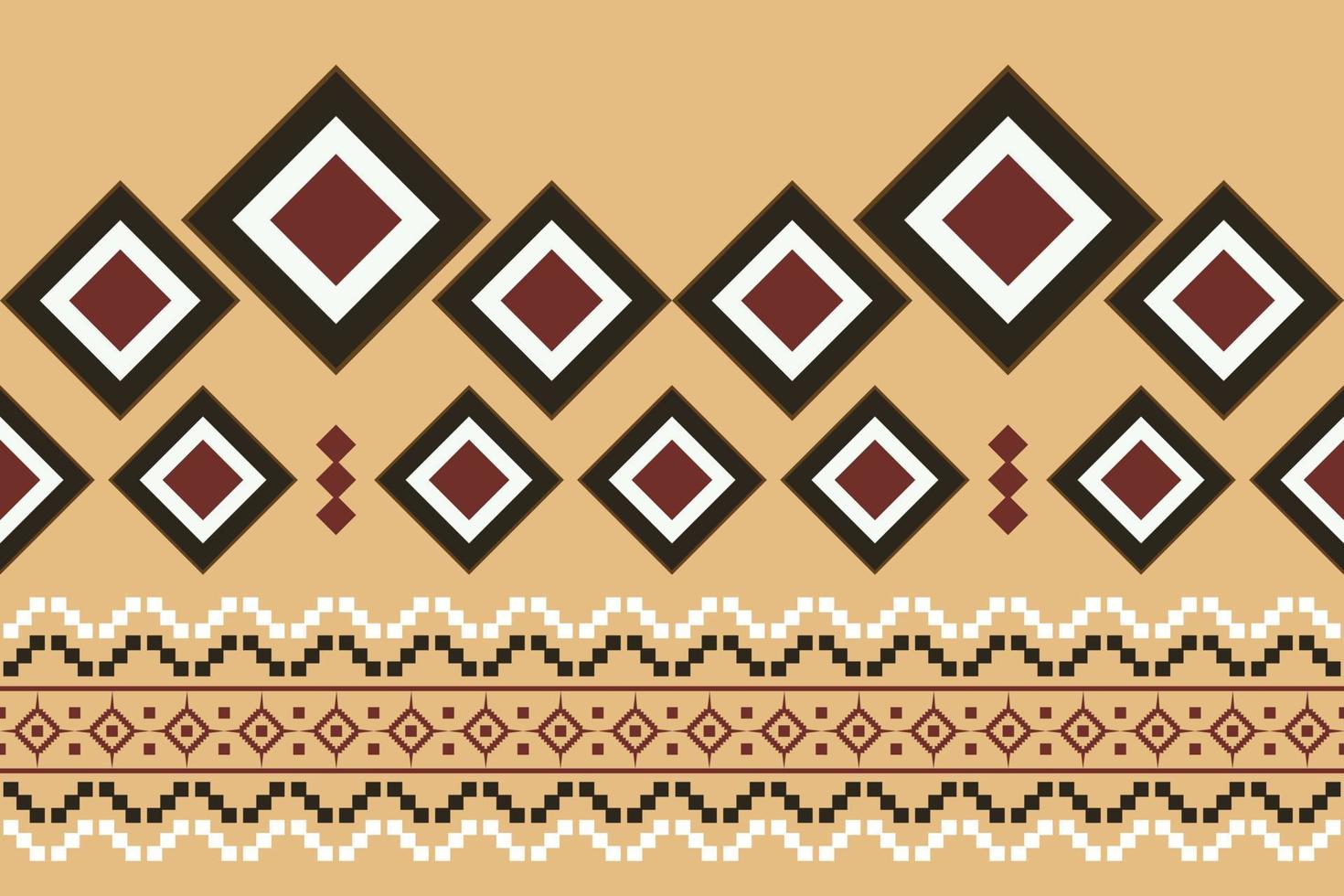 etnisk tyg mönster geometrisk stil. sarong aztec etnisk orientalisk mönster traditionell orange bakgrund. abstrakt, vektor, illustration. använda sig av för textur, kläder, inslagning, dekoration, matta. vektor