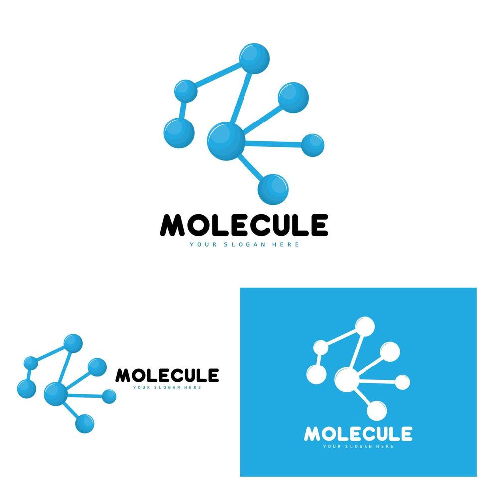 Neuronenlogo, Moleküllogodesign, Vektor und Vorlagenillustration