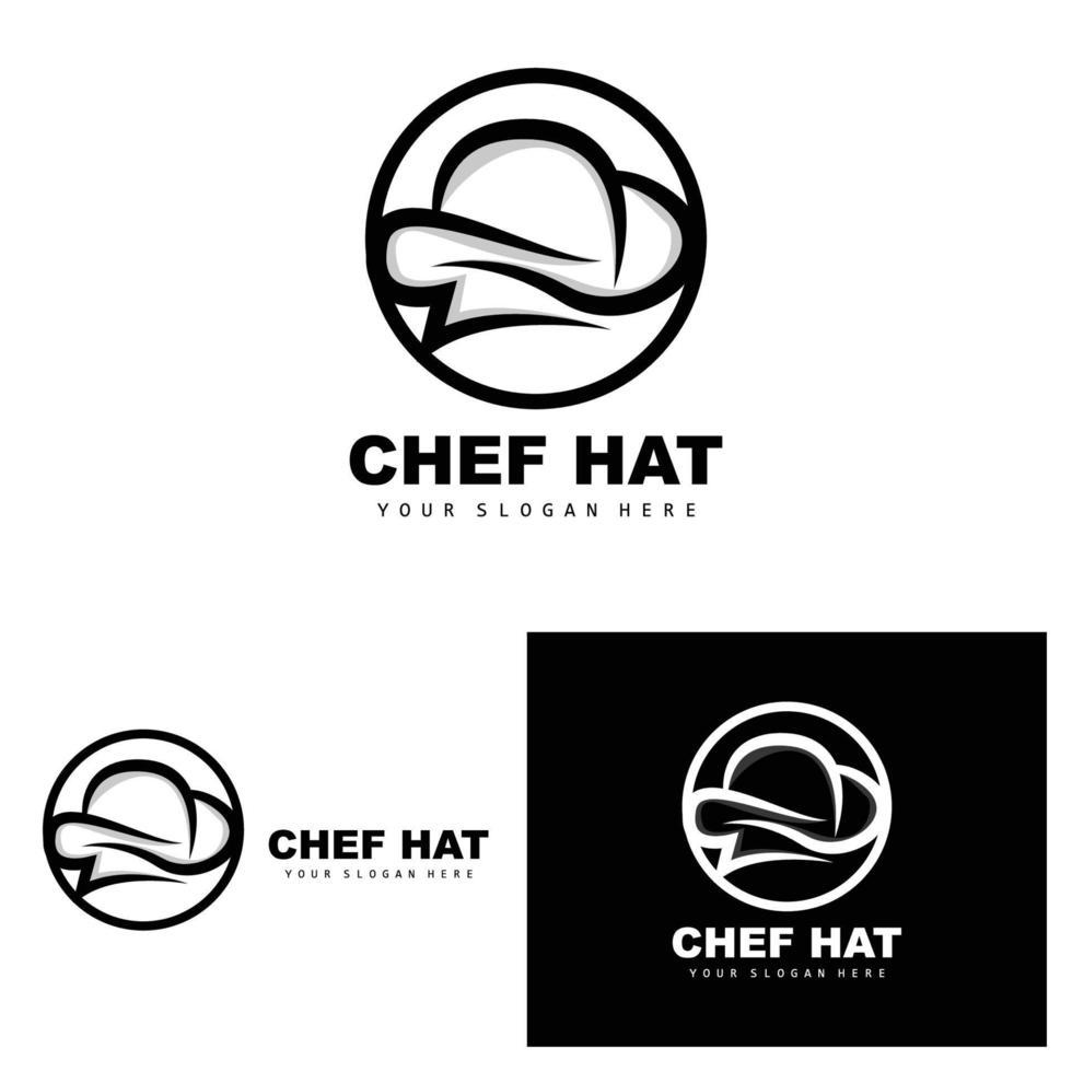 kock hatt logotyp, restaurang kock vektor, design för restaurang, catering, delikatessbutik, bageri vektor