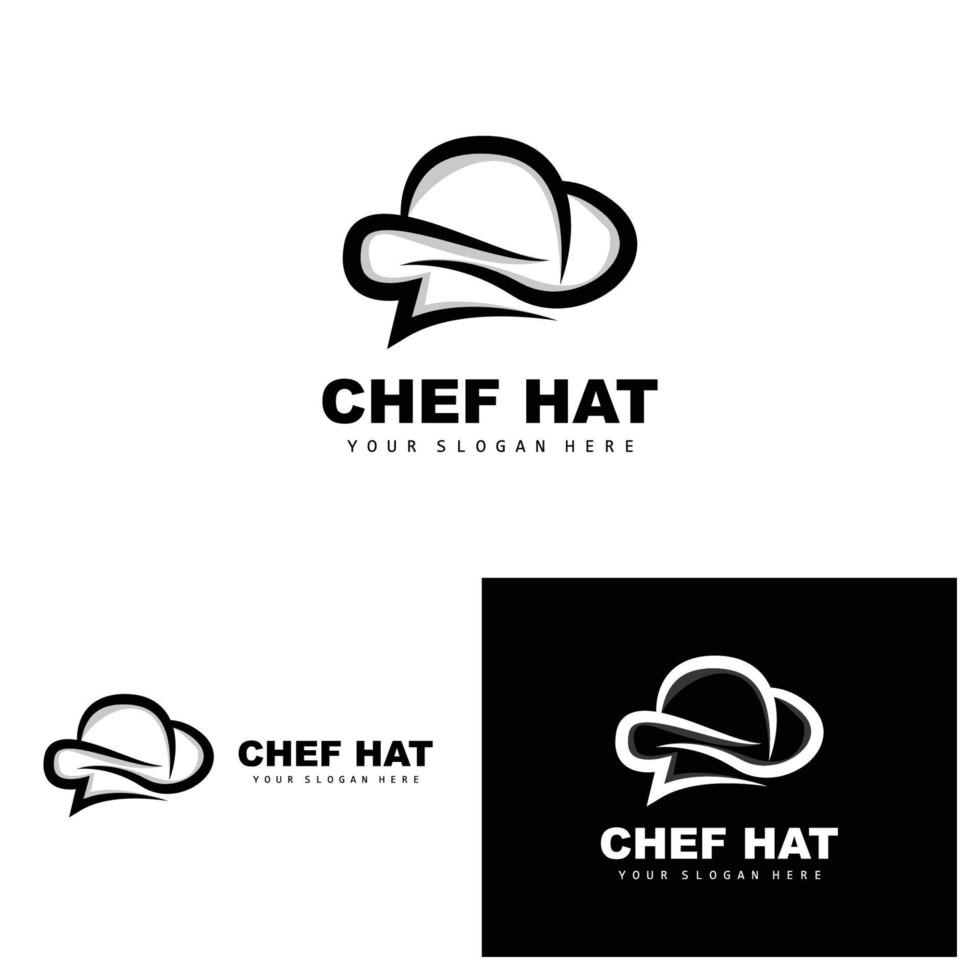 kock hatt logotyp, restaurang kock vektor, design för restaurang, catering, delikatessbutik, bageri vektor