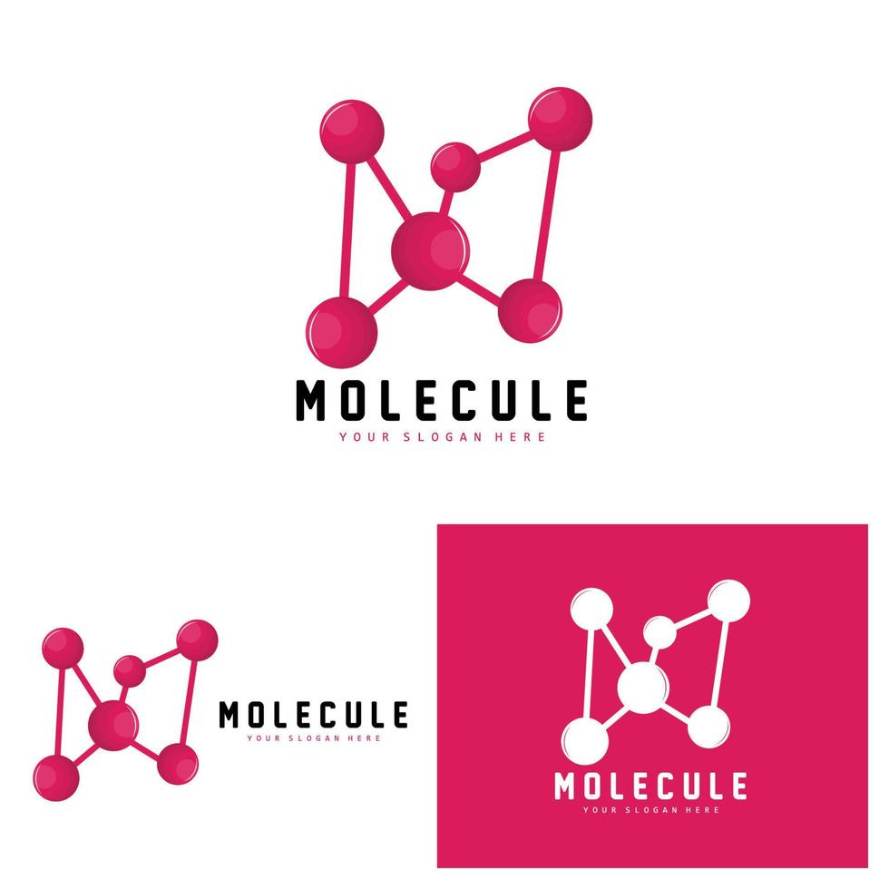 Neuronenlogo, Moleküllogodesign, Vektor und Vorlagenillustration