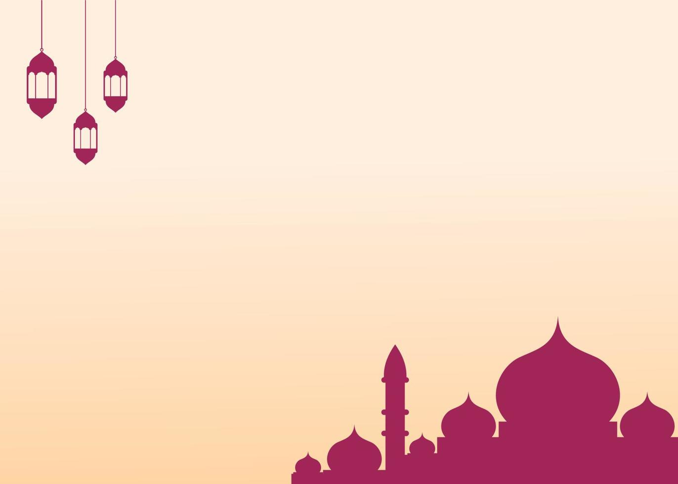 Hintergrunddesign mit Illustration der Moschee vektor