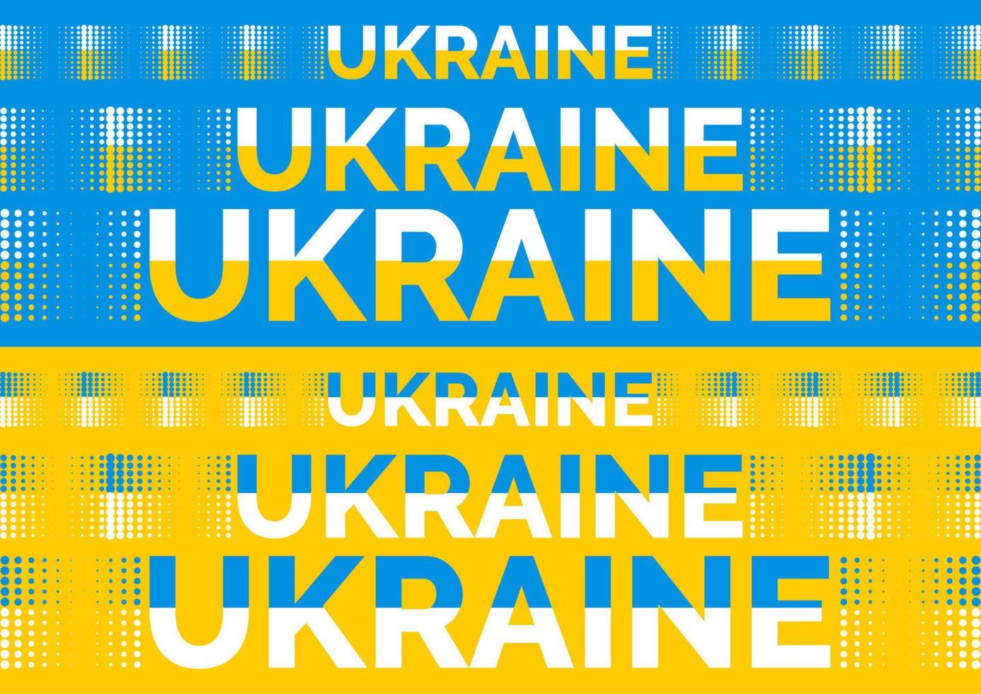 ukrainska flagga med ord ukraina och prickar. prickad band. mönster, affisch, posta, baner, skriva ut. protest, parad. vektor