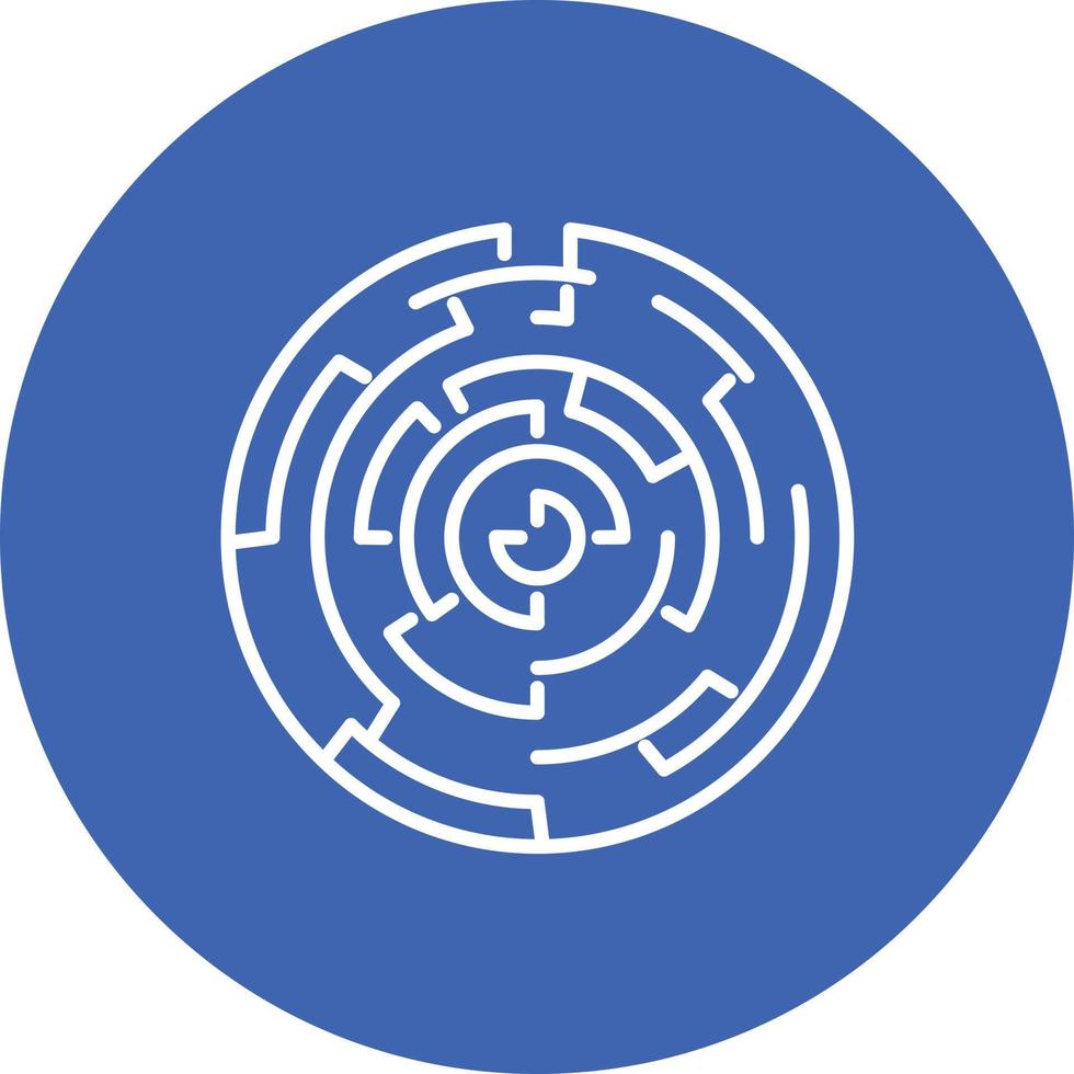 Heckenlabyrinth Linie Kreis Hintergrundsymbol vektor