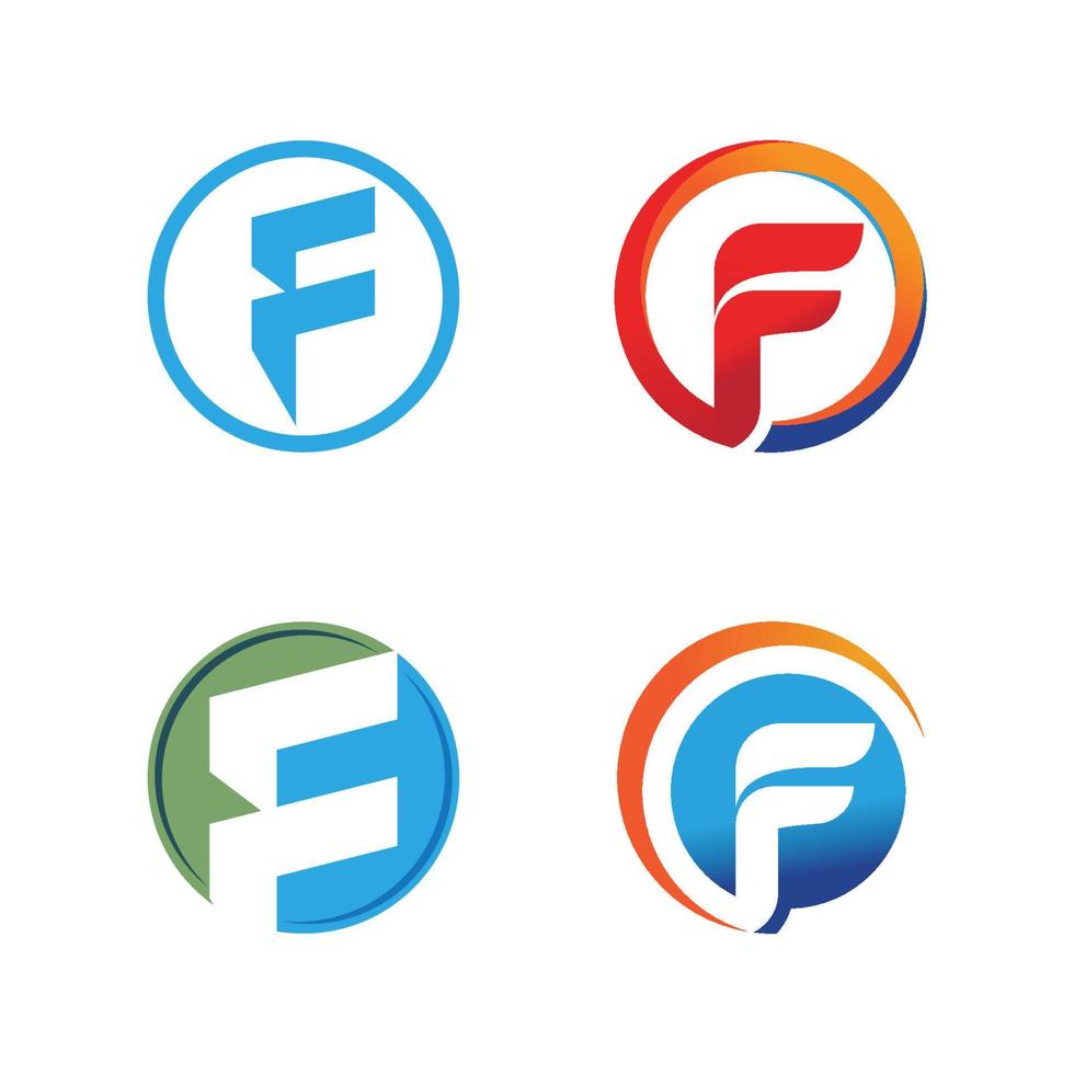 f Anfangsbuchstabe Logo Vektor Symbol Vorlage Design