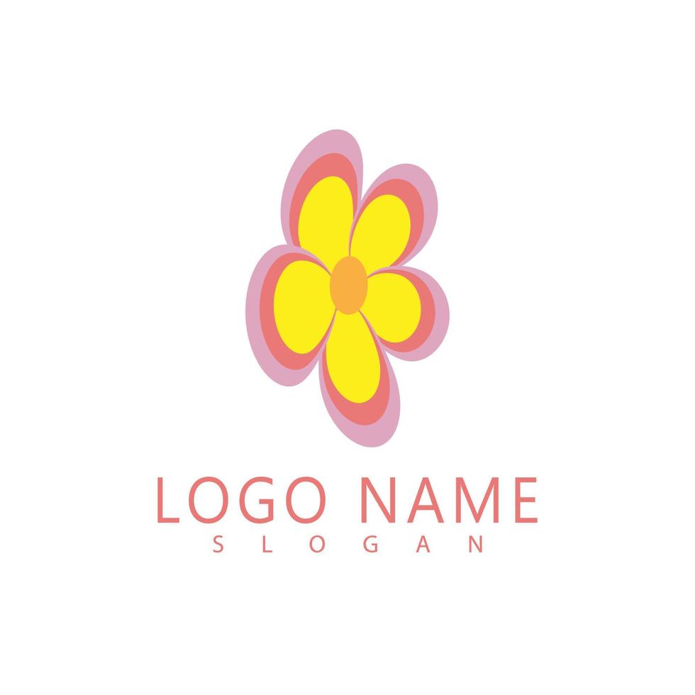 Schönheit Plumeria Symbol Blumen Design Illustration Symbol vektor