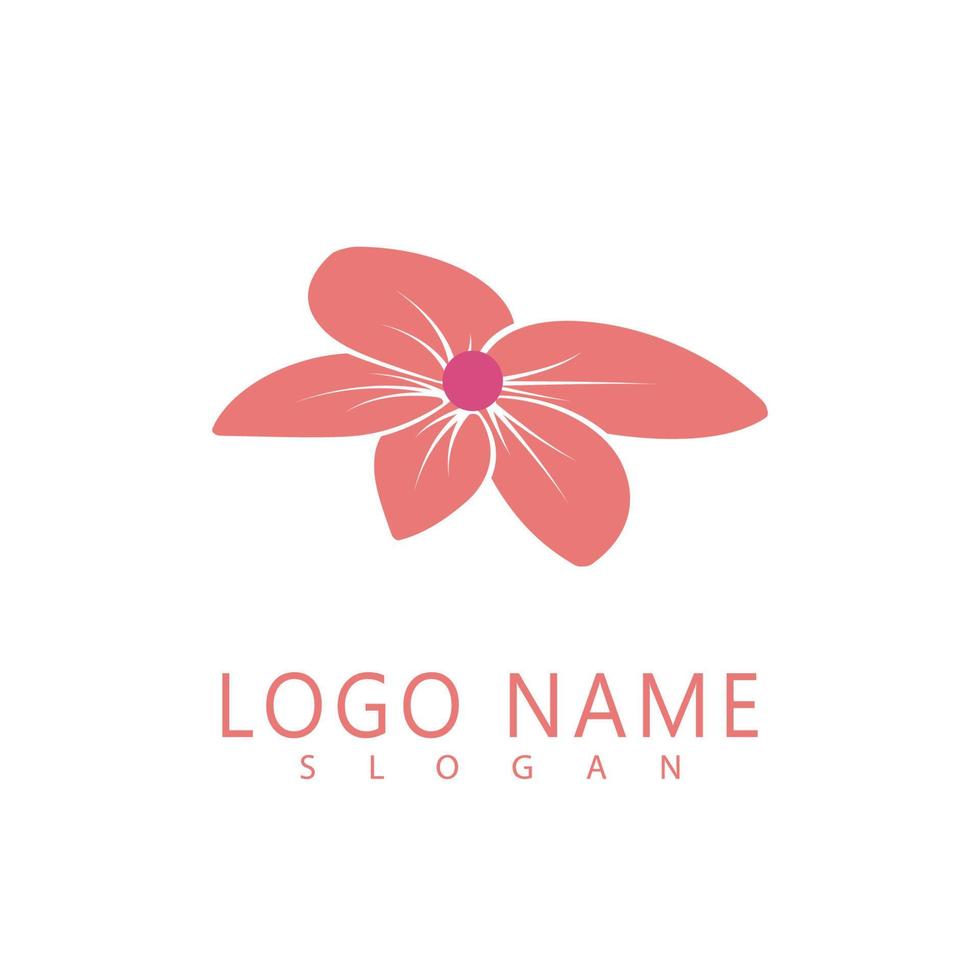 skönhet plumeria ikon blommor design illustration symbol vektor