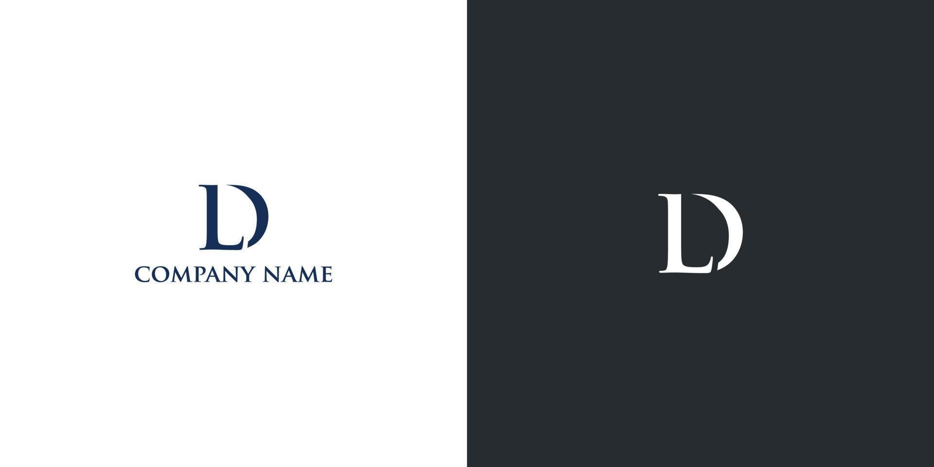 anfängliches ld-Buchstaben-Logo-Design-Vektorillustration.blaues und weißes anfängliches ld-Symbol. verwendbar für Firmenlogos vektor