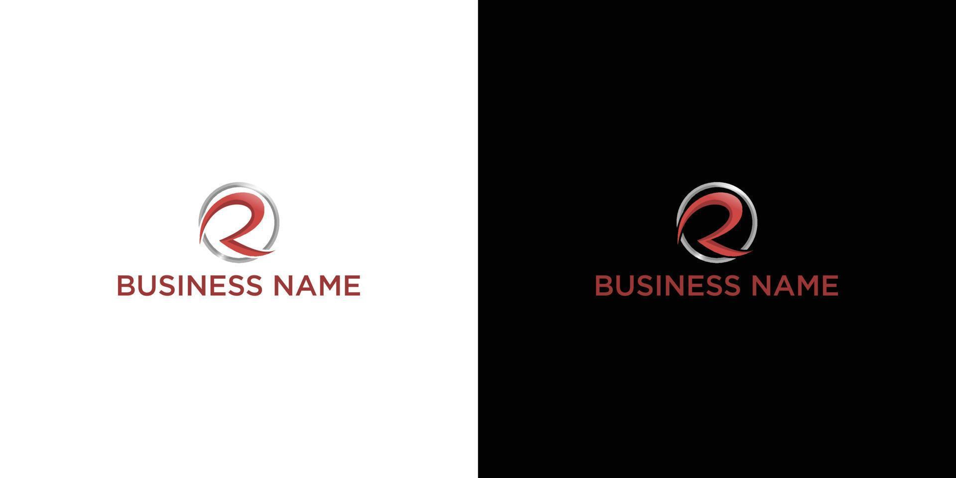 anfangsbuchstabe logo r geschäftsname rot und grau auf kreisdesign. Vektor-Logo für Geschäfts- und Firmenidentität vektor