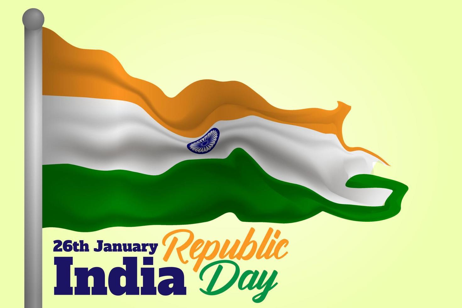 75 år Lycklig oberoende dag Indien vektor mall design Lycklig oberoende dag Indien. 3d ashoka chakra med indisk flagga 26: e av januari, republik dag firande av Indien