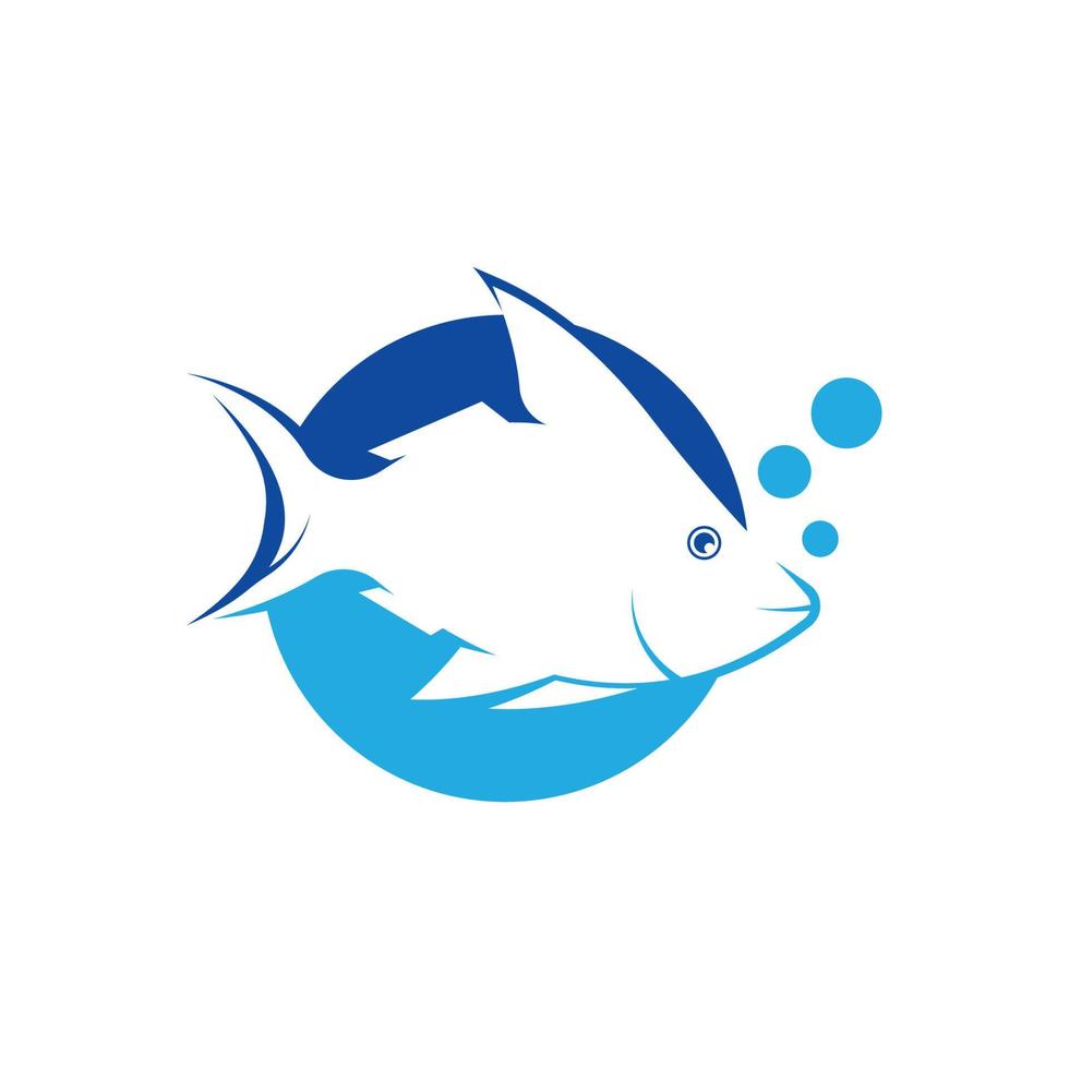 Fisch-Logo-Icon-Vorlage kreativ vektor