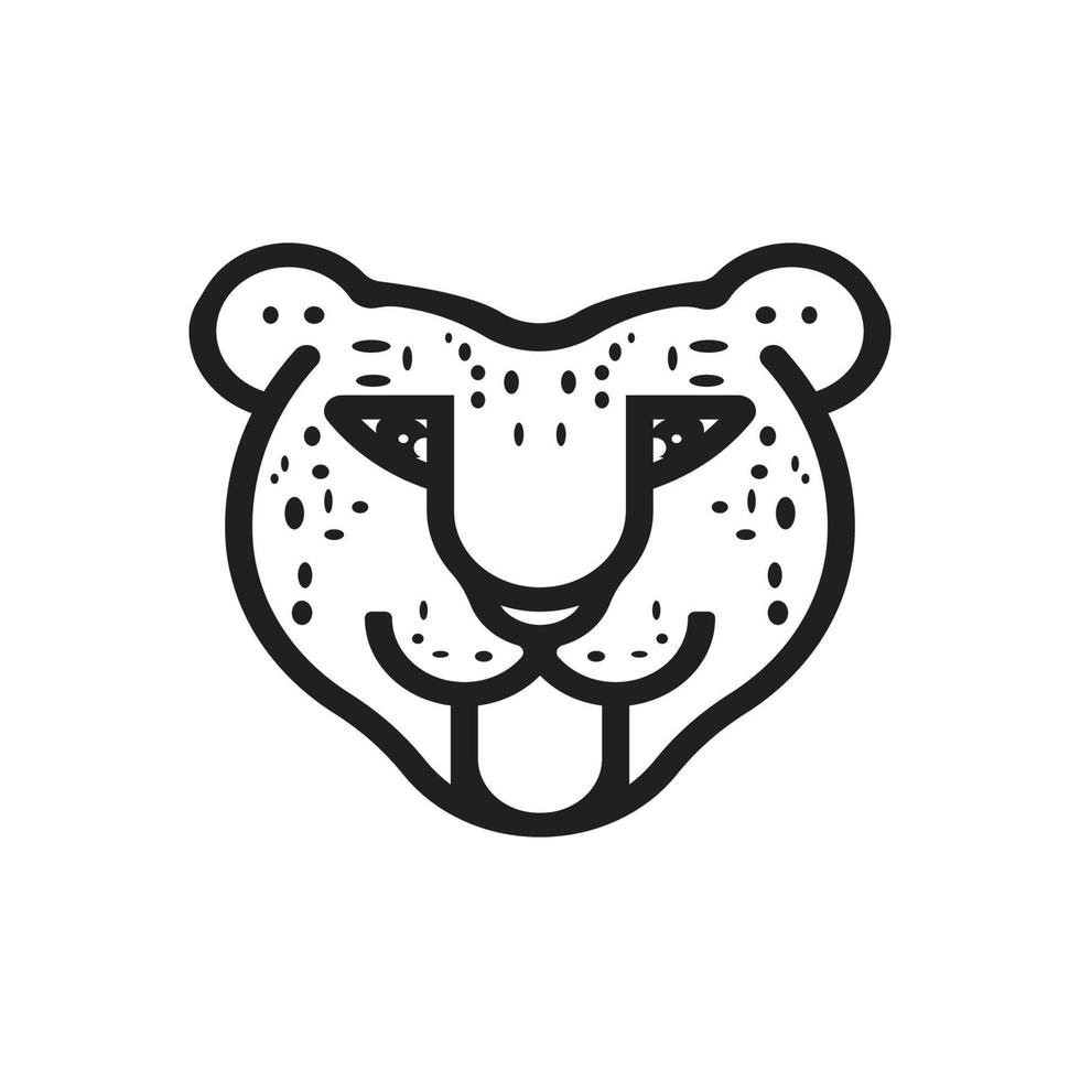 Panther-Kopf-Logo-Symbol-Vektor-Design vektor