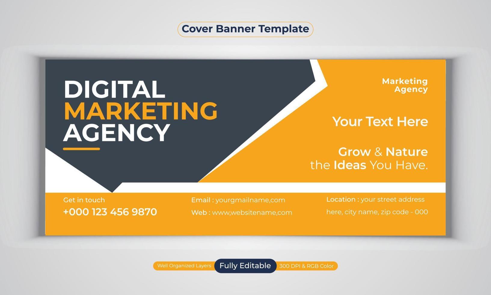 digitale Marketingagentur Business Banner Design moderne Layout-Vektorvorlage vektor