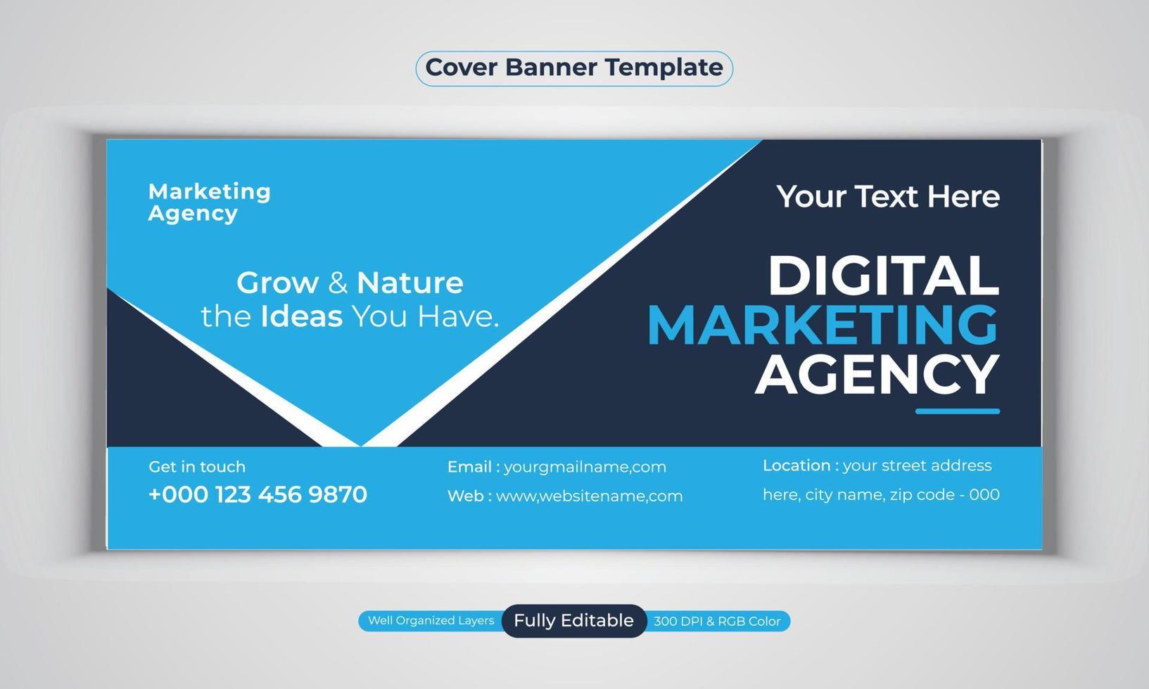 digitale Marketingagentur Business Banner Design moderne Layout-Vektorvorlage vektor