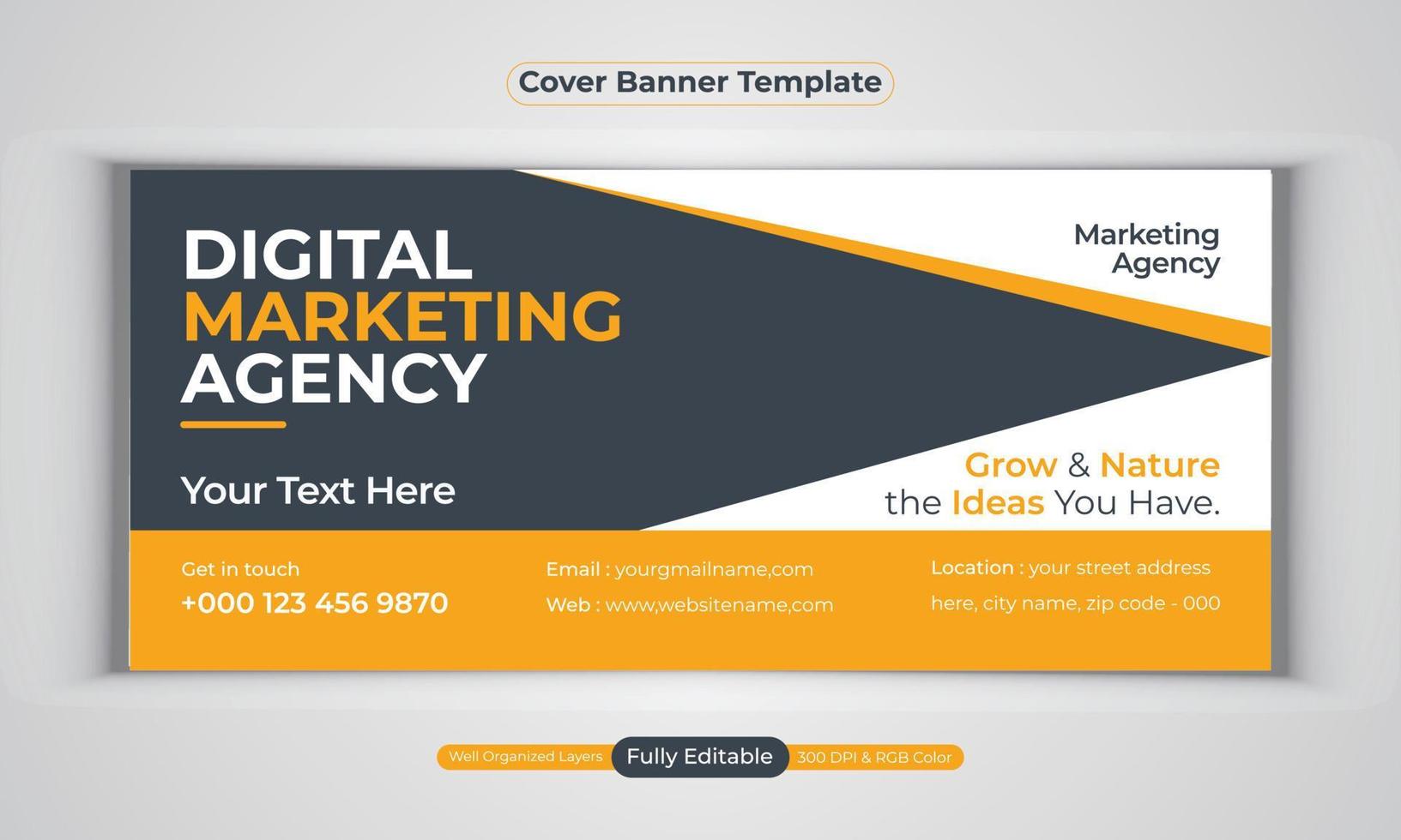 digitale Marketingagentur Business Banner Design moderne Layout-Vektorvorlage vektor