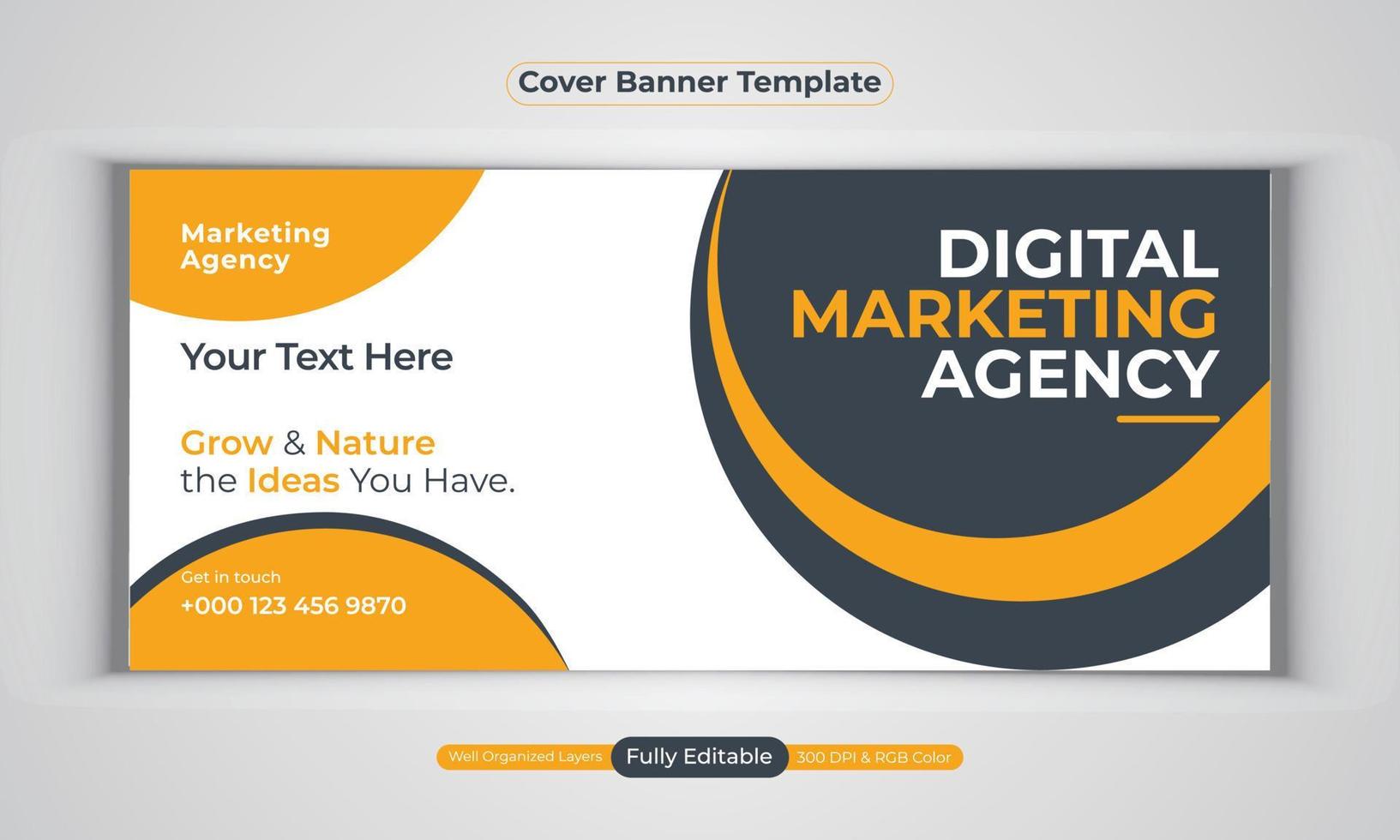 digitale Marketingagentur Business Banner Design moderne Layout-Vektorvorlage vektor