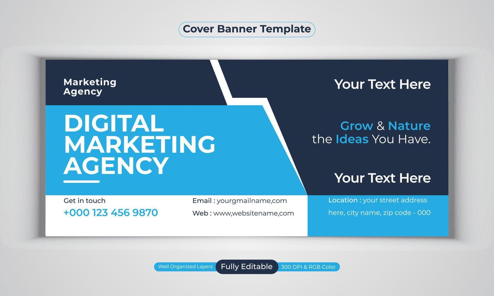 digitale Marketingagentur Business Banner Design moderne Layout-Vektorvorlage vektor