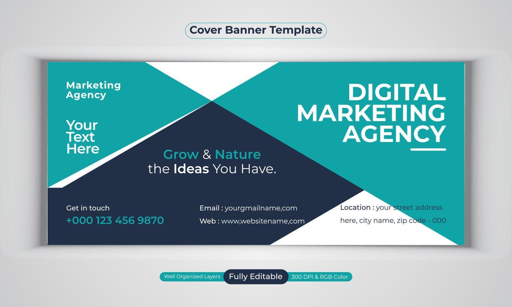 digitale Marketingagentur Business Banner Design moderne Layout-Vektorvorlage vektor