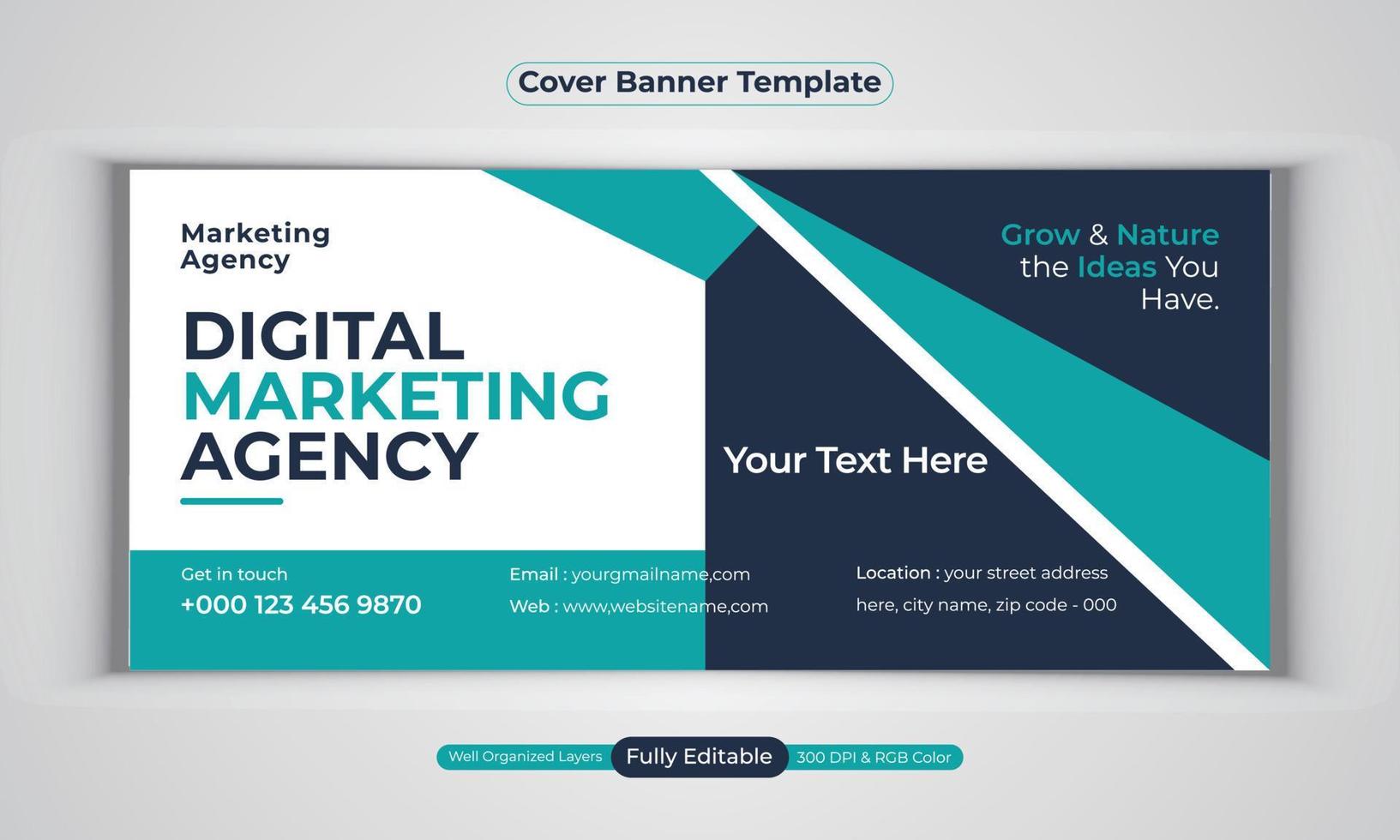 digitale Marketingagentur Business Banner Design moderne Layout-Vektorvorlage vektor